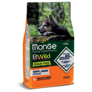 Monge BWild Dog Grain Free All Breeds Puppy & Junior Duck with Potatoes 2,5 kg
