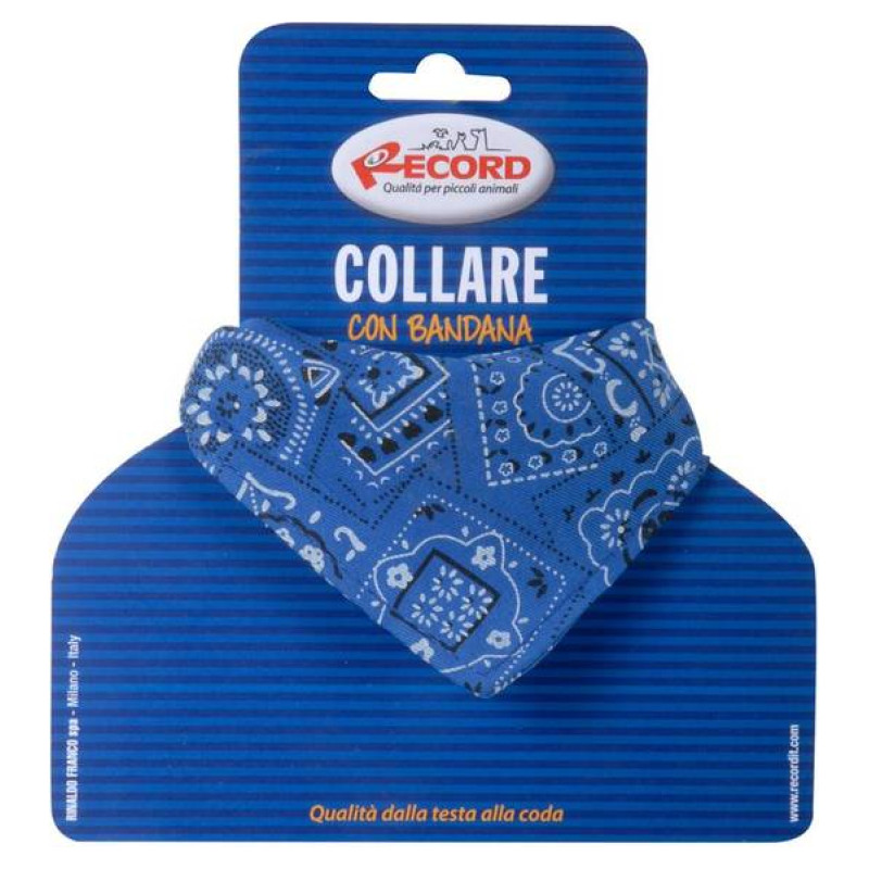 Record Kakla siksna regulējama ar bandanu 1,6 x 30/45 cm, zila