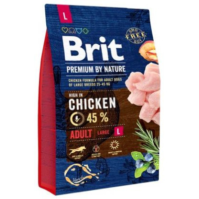 Brit PREMIUM By Nature Adult L 3 kg barība suņiem