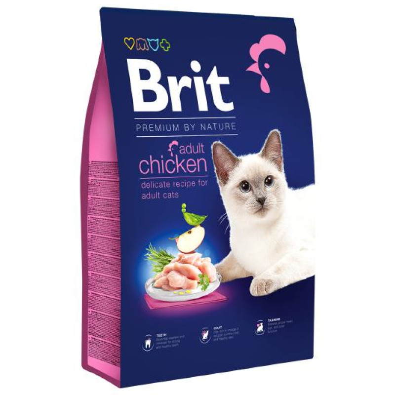 Brit PREMIUM Cat Adult Chicken 0,3 kg barība kaķiem