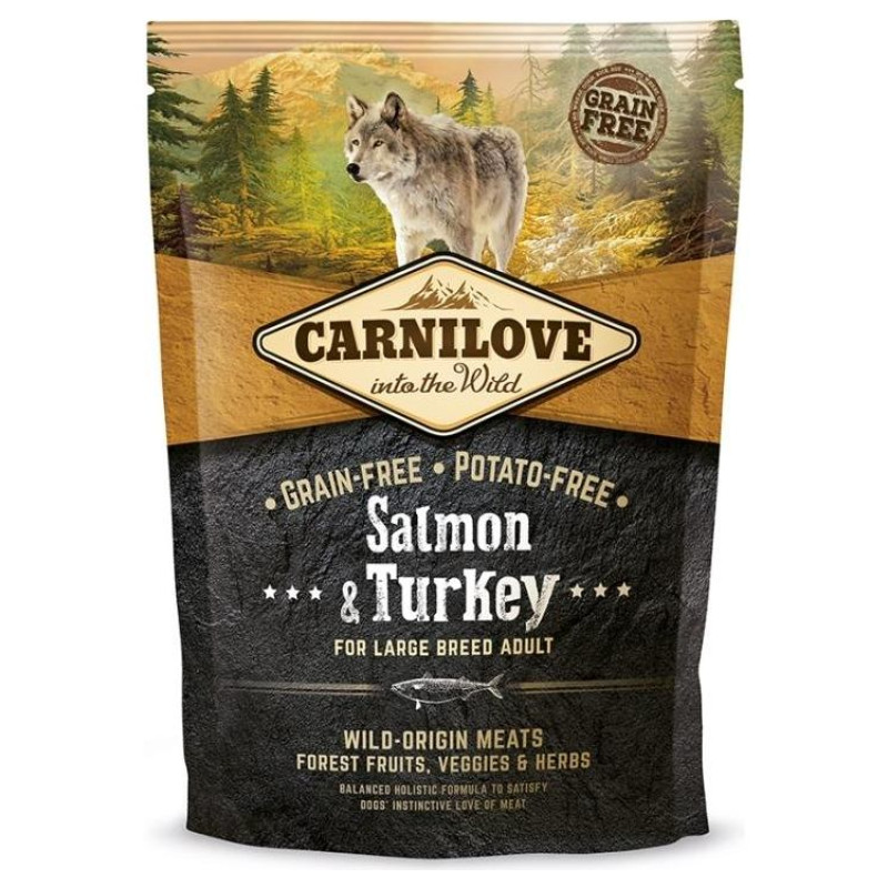 Carnilove Salmon & Turkey Large Breed Adult 1,5 kg barība suņiem