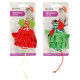 Flamingo rotaļlieta kaķiem CHRISTMAS PLUSH FLIP MOUSE 10CM