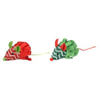 Flamingo rotaļlieta kaķiem CHRISTMAS PLUSH FLIP MOUSE 10CM