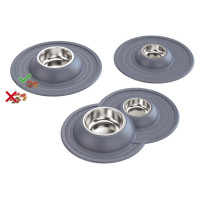 Georplast Metāla bļodas ar gumijas paliktni Volcano INOX cm. 49x33x6h, daž.krāsas