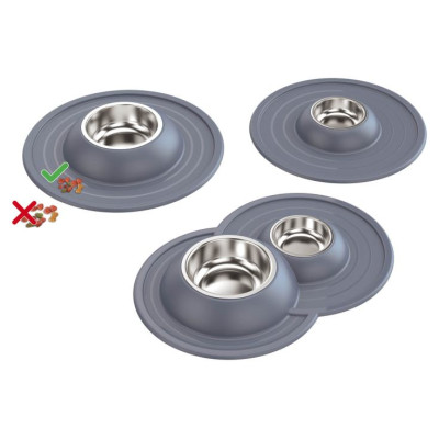 Georplast Metāla bļodas ar gumijas paliktni Volcano INOX cm. 49x33x6h, daž.krāsas