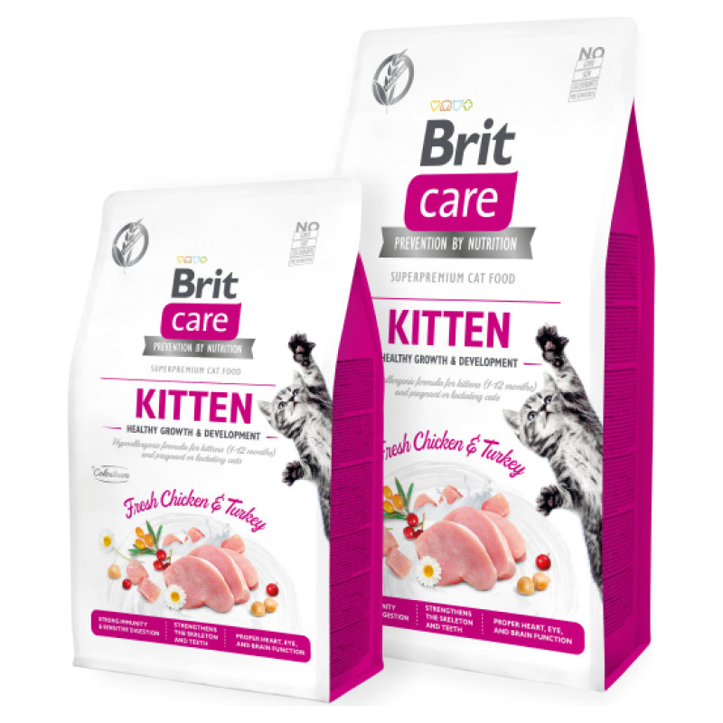 Brit Care Cat GF Kitten Healthy Growth & Developmen 0,4 kg barība kaķiem
