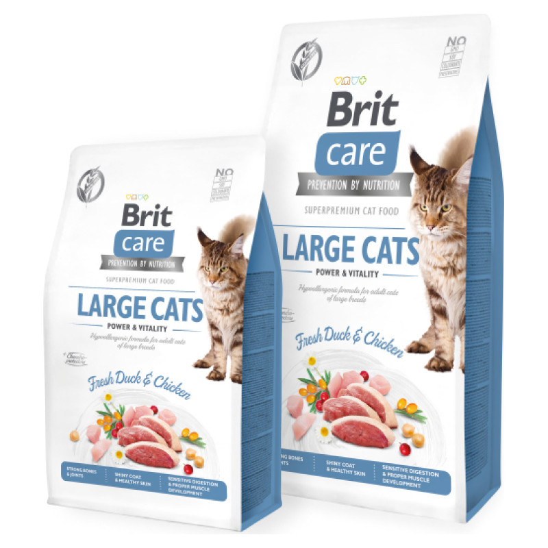 Brit Care Cat GF Large cats Power&Vitality (Fresh Duck&Chicken) 0,4 kg