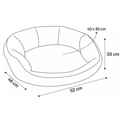 Flamingo guļvieta suņiem 52x46x20cm