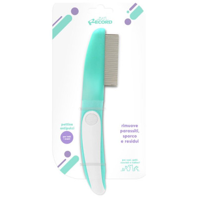 Record Ķemme HAIRMONY Flea ar ļoti smalkiem metāla zobiem 5x22cm