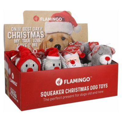 Flamingo rotaļlieta suņiem CHRISTMAS REDDA