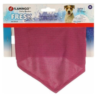 Flamingo FRESK atvēsino&scaron;a kakla siksna M PINK 70x25cm