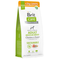 Brit Care SS Adult Medium Breed Chicken & Insect 12 kg + 2 kg