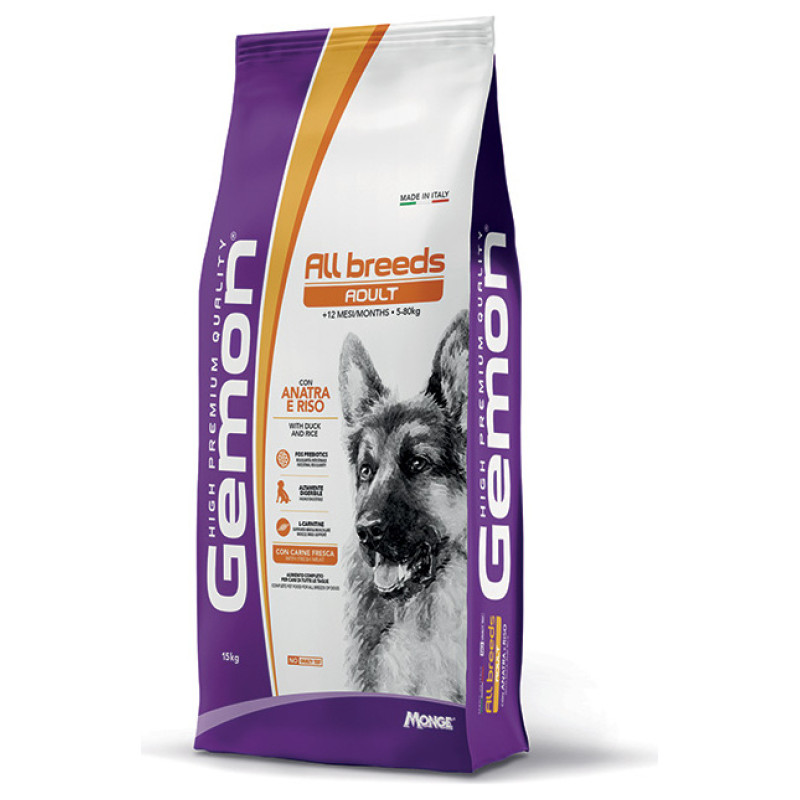 Gemon Dog All Breeds Adult with Duck and Rice 15 kg