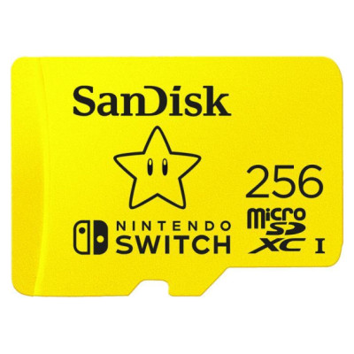 Sandisk microSDXC card for Nintendo Switch 256GB, up to 100MB/s Read, 60MB/s Write, U3, C10, A1, UHS-1