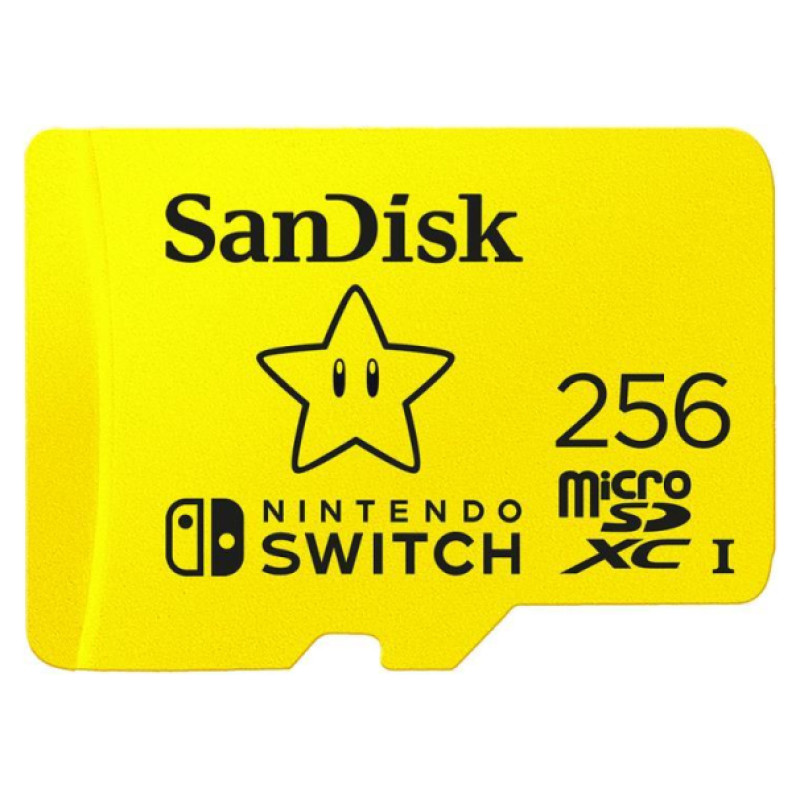 Sandisk microSDXC card for Nintendo Switch 256GB, up to 100MB/s Read, 60MB/s Write, U3, C10, A1, UHS-1