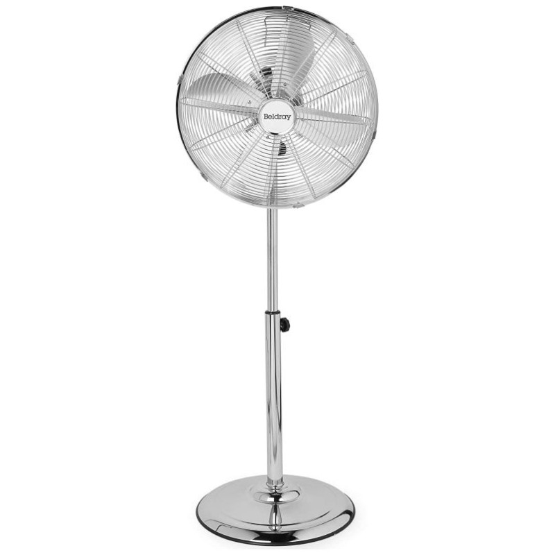 Beldray EH3263VDE chrome pedestal fan