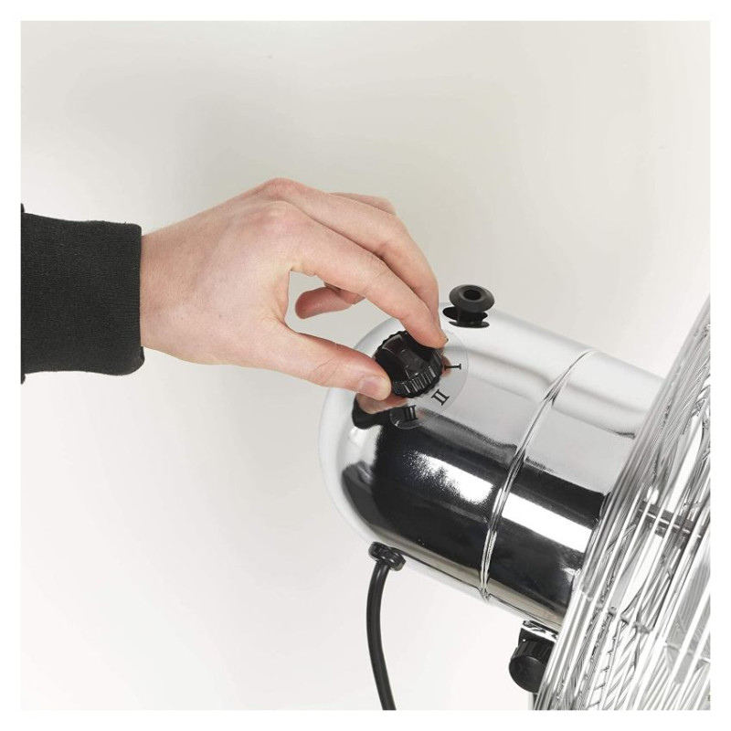 Beldray EH3263VDE chrome pedestal fan