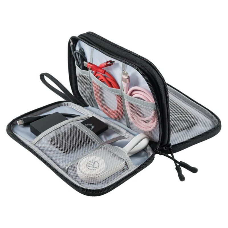 Tellur Universal travel cable organiser Black