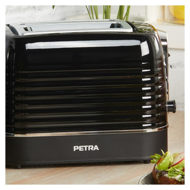 Petra PT5573BLKVDE Oscuro 2 slice toaster