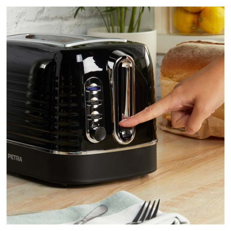 Petra PT5573BLKVDE Oscuro 2 slice toaster