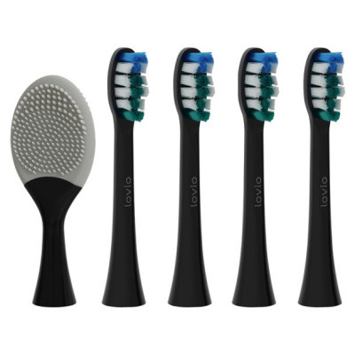 Lovio LVTB124BK-HS SonicProtect PRO Toothbrush Heads Soft Black
