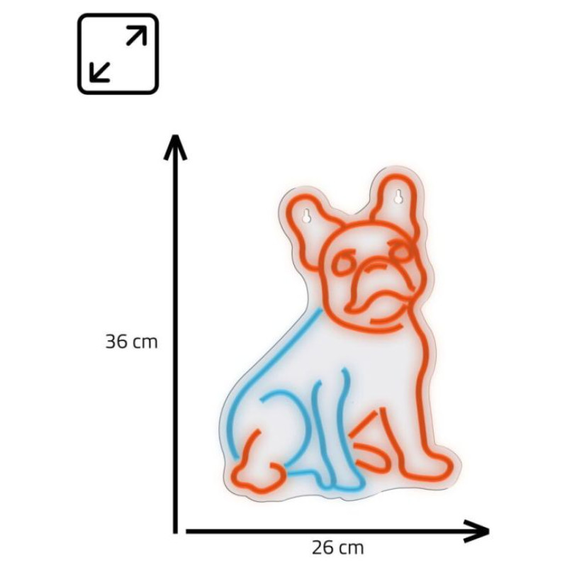 Manta SNL68MT Style Neon Lights FRENCH BULLDOG Multicolor