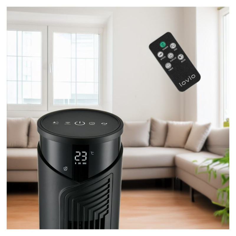 Lovio LVTF101N24C Tower Fan AirWave Black