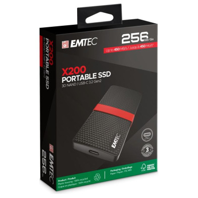Emtec SSD 3.1 X200 256GB Power Plus Portable