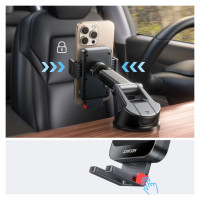 Joyroom JR-ZS241S car mount with inductive charger for dashboard - black