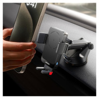 Joyroom JR-ZS241S car mount with inductive charger for dashboard - black