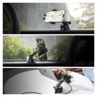 Joyroom JR-ZS241S car mount with inductive charger for dashboard - black