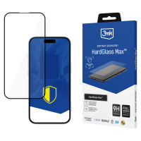 3Mk Protection Reinforced 3mk HardGlass Max Black Tempered Glass for iPhone 16 Pro / 17 / 17 Pro