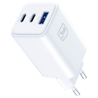 3Mk Protection USB-C USB-A 3mk Hyper GaN PD Charger 65W&trade; - White