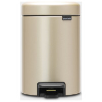 Brabantia atkritumu tvertne ar pedāli NewIcon, 3 l, Champagne - 304408