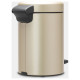 Brabantia atkritumu tvertne ar pedāli NewIcon, 3 l, Champagne - 304408