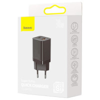 Baseus Super Si Pro fast charger USB / USB Type C 30W Power Delivery Quick Charge black (CCSUPP-E01)