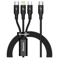 Baseus Rapid Series 3in1 USB-C - USB-C / Lightning / micro USB cable 20W PD 1.5m - black