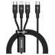 Baseus Rapid Series 3in1 USB-C - USB-C / Lightning / micro USB cable 20W PD 1.5m - black