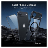 ESR Classic Hybrid MagSafe + Tempered Glass Set for iPhone 17 Air - Clear Black