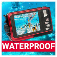 Agfaphoto AGFA WP8000 Red + 2nd Battery + Floatable Strap