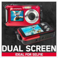 Agfaphoto AGFA WP8000 Red + 2nd Battery + Floatable Strap