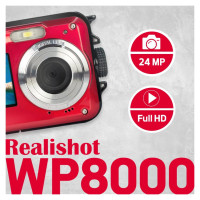 Agfaphoto AGFA WP8000 Red + 2nd Battery + Floatable Strap