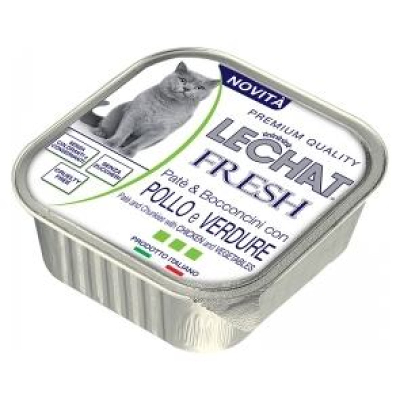 Lechat Fresh chicken and vegetables 100 g - konservi kaķiem