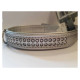 Hunter Collar Modern Art Deluxe 40 nickel Faux Leather silver/Faux Leather si