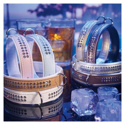 Hunter Collar Modern Art Deluxe 40 nickel Faux Leather silver/Faux Leather si