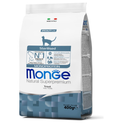 Monge Cat Sterilised Monoprotein Trout 0,4 kg