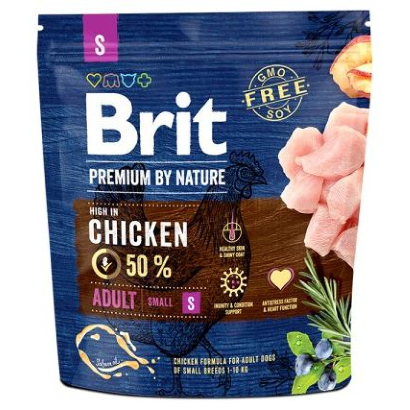 Brit PREMIUM By Nature Adult S 1 kg barība suņiem