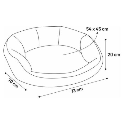Flamingo guļvieta suņiem L 73x70x20cm