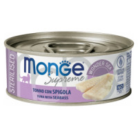 Monge Supreme Cat Sterilised Tuna Flakes with Seabass 80 g