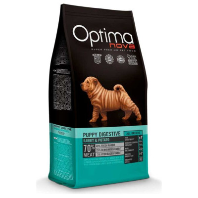 Optimanova Puppy Digestive GF Rabbit & Potato 2 kg